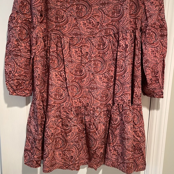 Lucky Brand rusty/ pink paisley dress size xs - Picture 3 of 7